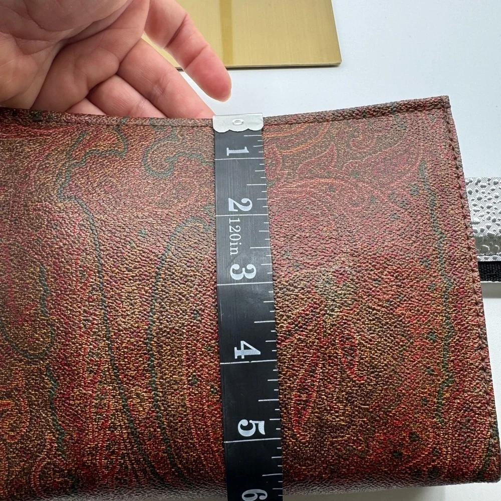 90s Etro Milano Paisley Coated Canvas Mini Clutch/Cosmetic Bag